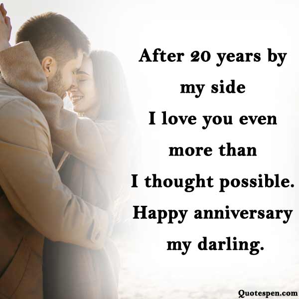 20th Wedding Anniversary Wishes Quotes with Images