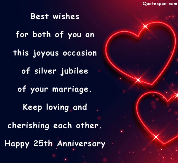 Best wishes of silver jubilee