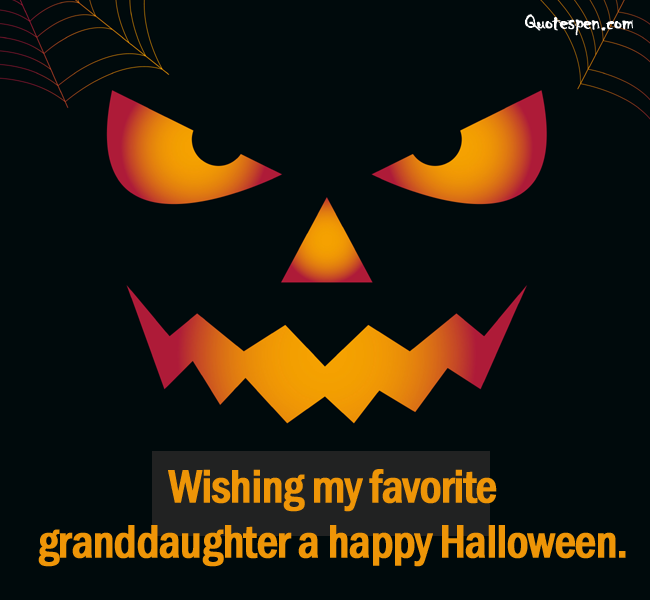 Halloween Wishes Quotes for Granddaughter from Grandpa