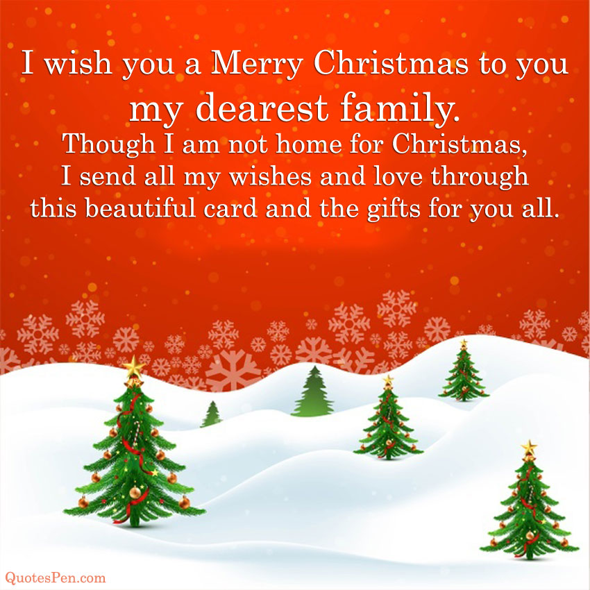 merry christmas wishes to my family