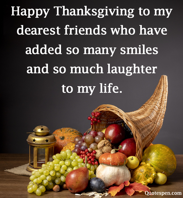Emotional Thanksgiving Messages for Friends