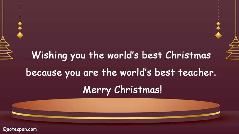 Merry Christmas Wishes Messages For Teacher