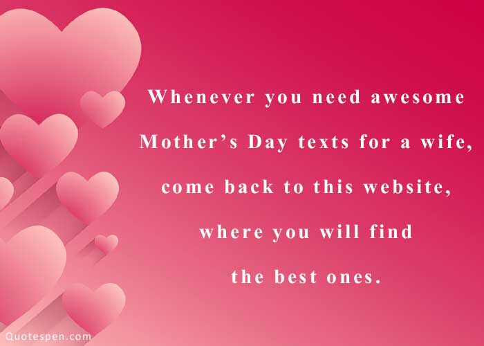 Mother’s Day Wishes messages for my wife